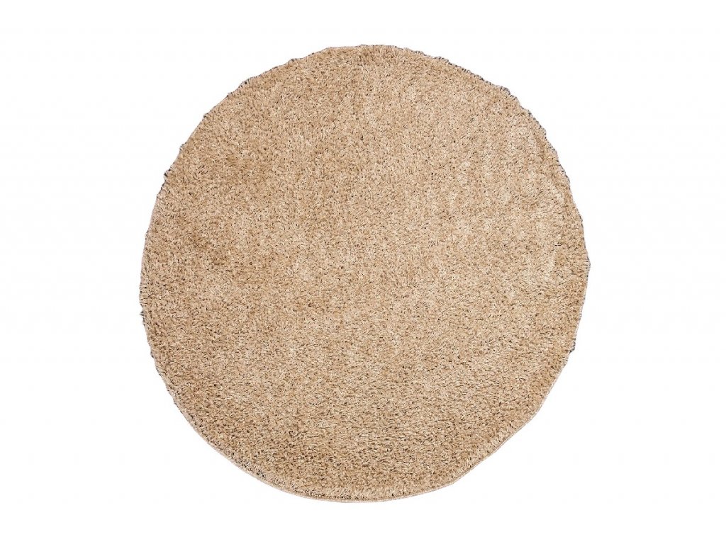 Moderní kulatý koberec SOHO - béžový 2