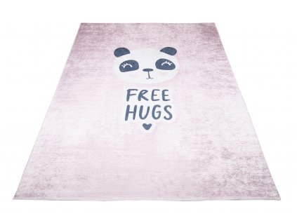 Dětský koberec Emma Kids - panda - růžový