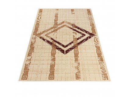 Moderní koberec Atena - čtverce 2 - krémový