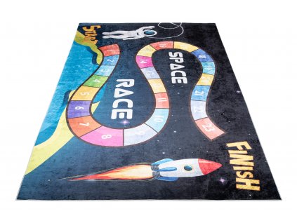Dětský koberec Emma Kids - cestička a vesmír - multicolor