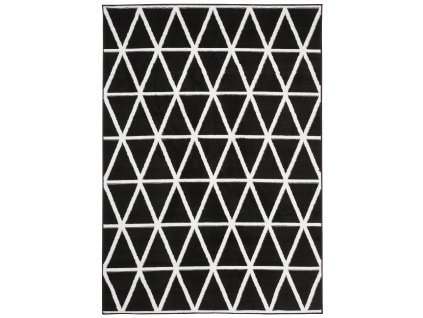 Kusový koberec BALI - černý/bílý - trojúhelníky 1