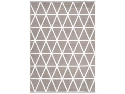 Kusový koberec BALI - světle šedý - trojúhelníky 1