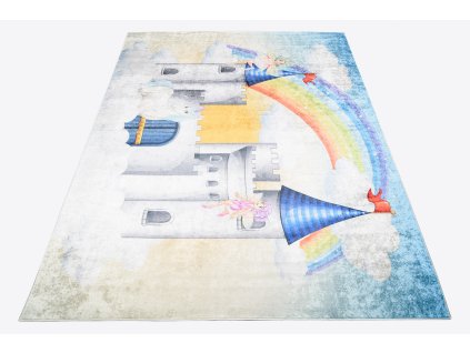 Dětský koberec Emma Kids - hrad - multicolor