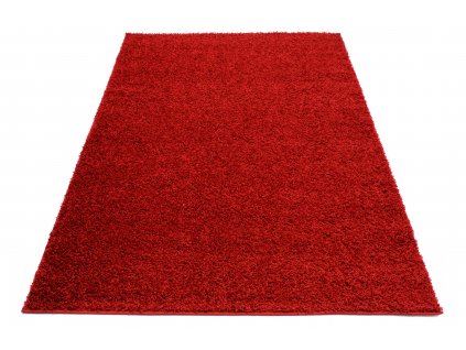 Moderní koberec Tokyo - jednobarevný - červený