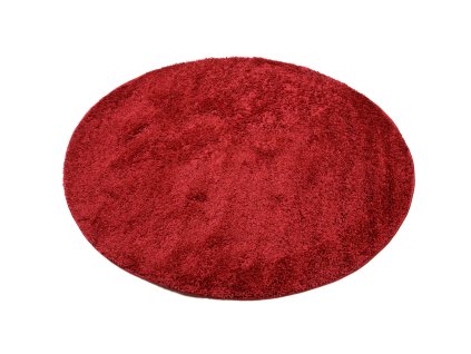 Kulatý koberec Delhi - jednobarevný - červený