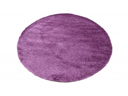 Kulatý koberec Delhi - jednobarevný - fialový