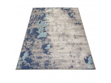 Moderní koberec Spring - abstrakt 4 - modrý/šedý
