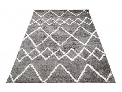 Moderní koberec Delhi - čáry 2 - šedý
