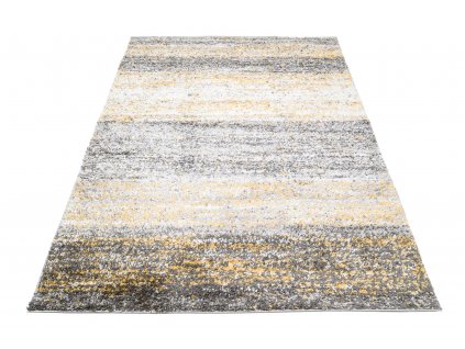 Moderní koberec Delhi - abstrakt 2 - šedý/žlutý