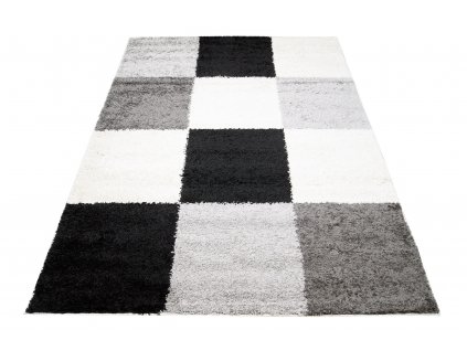 Moderní koberec Delhi - čtverce 2 - bílý/šedý