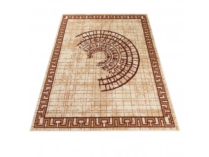 Moderní koberec Atena - mřížka 3 - krémový