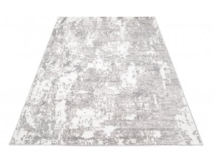 Moderní koberec Aria - abstrakt - světle šedý/bílý