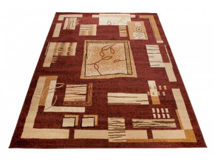 Moderní koberec Atlas - geometrické tvary 2 - hnědý