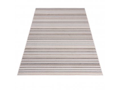 Moderní koberec Aventura - čáry 2 - krémový/hnědý