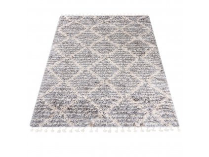 Moderní koberec Aztec - mřížka 5 - šedý