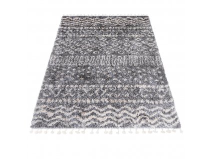 Moderní koberec Aztec - geometrické tvary 1 - tmavě šedý