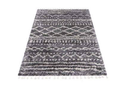 Moderní koberec Aztec - obrazce 2 - tmavě šedý