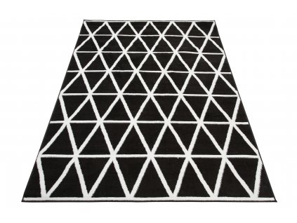 Moderní koberec Bali - trojúhelníky 1 - černý