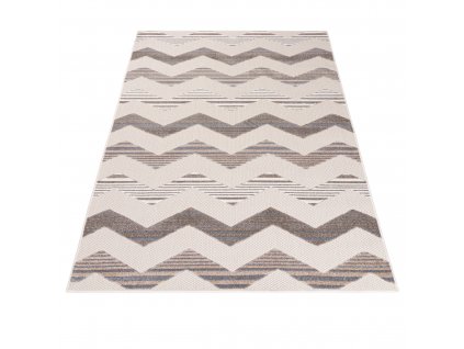 Moderní koberec Aventura - vlnky 1 - krémový/šedý