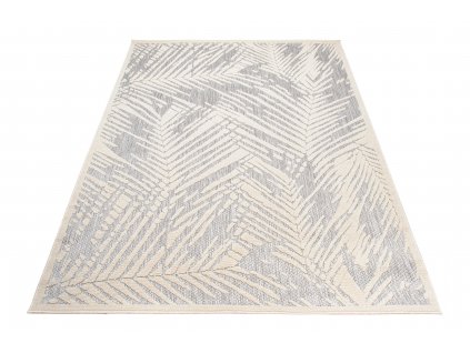 Moderní koberec Cansas - listy 1 - krémový/šedý