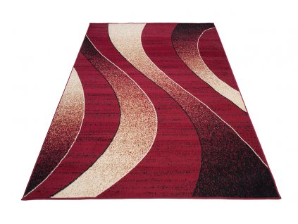 Moderní koberec Tap - vlnky 5 - červený