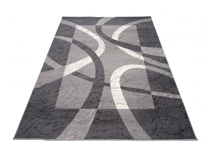 Moderní koberec Tap - geometrické tvary 1 - šedý