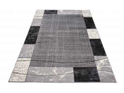 Moderní koberec Tap - obdélníky 3 - bílý/šedý