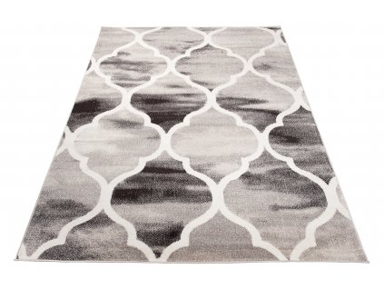 Moderní koberec Fiesta - mřížka 1 - šedý