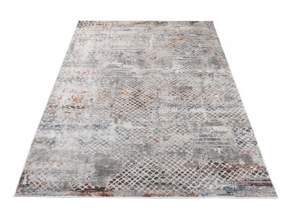 Moderní koberec Feyruz - mřížka 4 - světle šedý