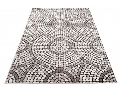 Moderní koberec Fiesta - geometrické tvary 1 - šedý