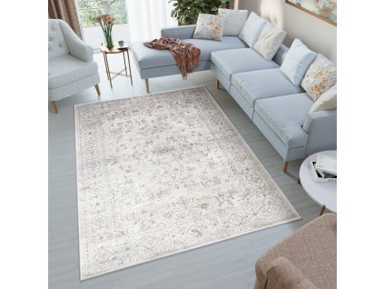 Moderní koberec Feyruz - orientální 1 - světle šedý