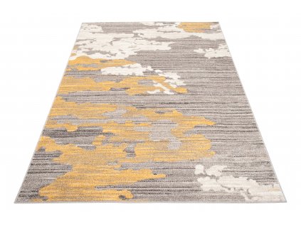 Moderní koberec Fiesta - obrazce 1 - šedý/žlutý