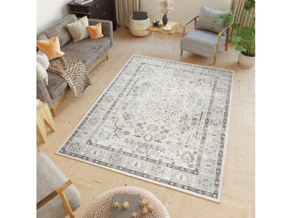 Moderní koberec Idaho - orientální 1 - bílý