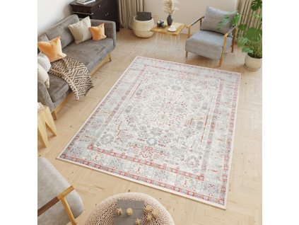 Moderní koberec Idaho - orientální 3 - bílý/oranžový