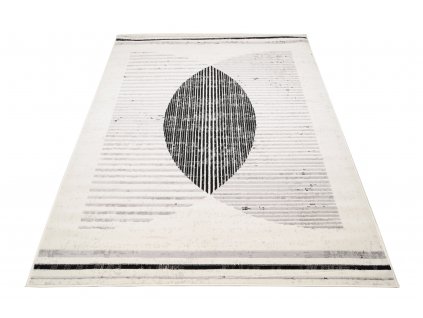 Moderní koberec Grace - geometrické tvary 3 - krémový/šedý