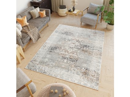 Moderní koberec Idaho - orientální 4 - bílý/béžový