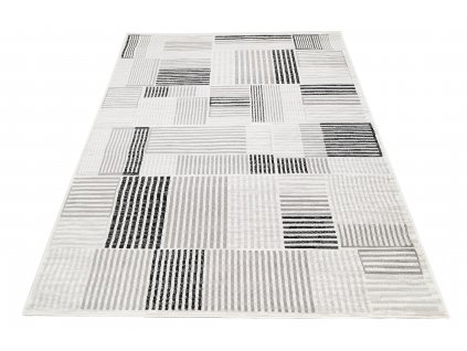 Moderní koberec Grace - obdélníky 1 - krémový/šedý