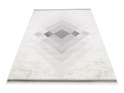 Moderní koberec Grace - geometrické tvary 3 - krémový/šedý