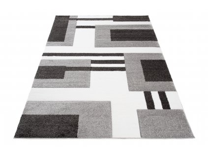 Moderní koberec Super Verso - obdélníky 1 - bílý/šedý