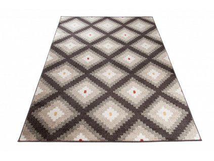 Kusový koberec MAROKO - hnědý - obrazce 1