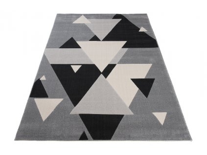 Moderní koberec CAN - šedý - trojúhelníky 1