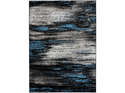 Kusový koberec Maya - abstrakt 3 - černý/modrý