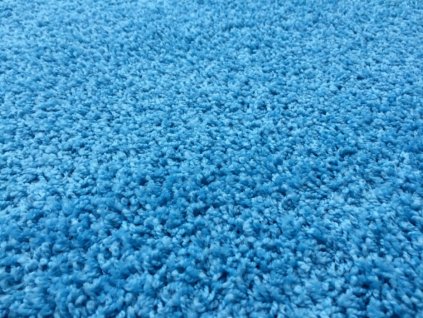 Kusový koberec SHAGGY - modrý