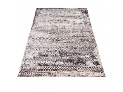 Kusový koberec Petra - geometrické tvary 1 - šedý