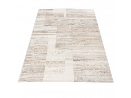 Kusový koberec Portland - geometrické tvary 2 - bílý/béžový