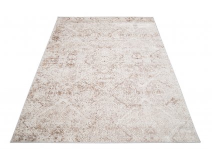 Kusový koberec Portland - geometrické tvary 1 - bílý/béžový