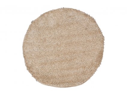 Moderní kulatý koberec SOHO - béžový 1