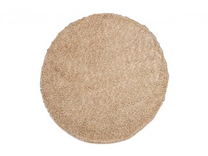 Moderní kulatý koberec SOHO - béžový 2