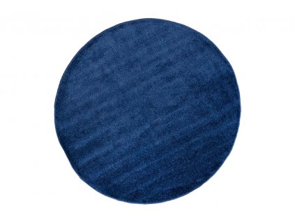 Moderní kulatý koberec SPRING - tmavě modrý