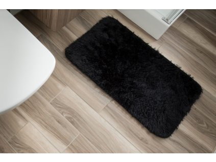 Plyšová koupelnová předložka BEST - černá